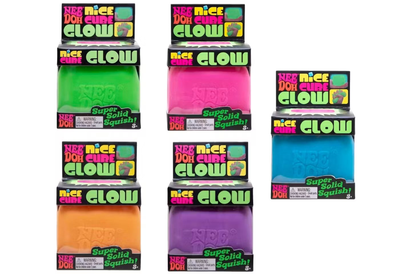 Glow Cube Neon Colors Sensory Sqeeze