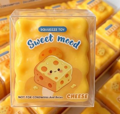 Crunchy  Cheese Sqeeze Squishy Toy